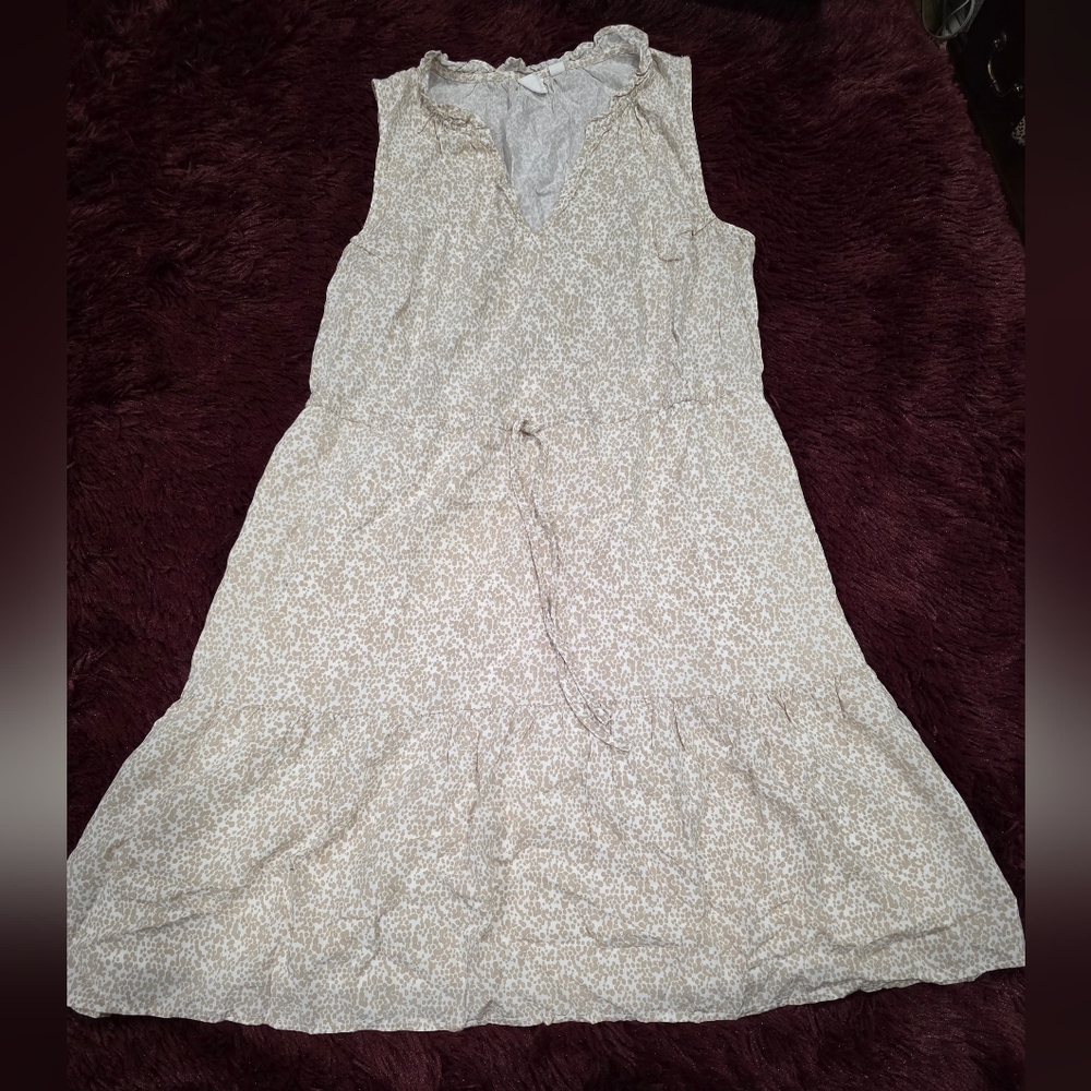 GAP Cream Floral Midi Dress